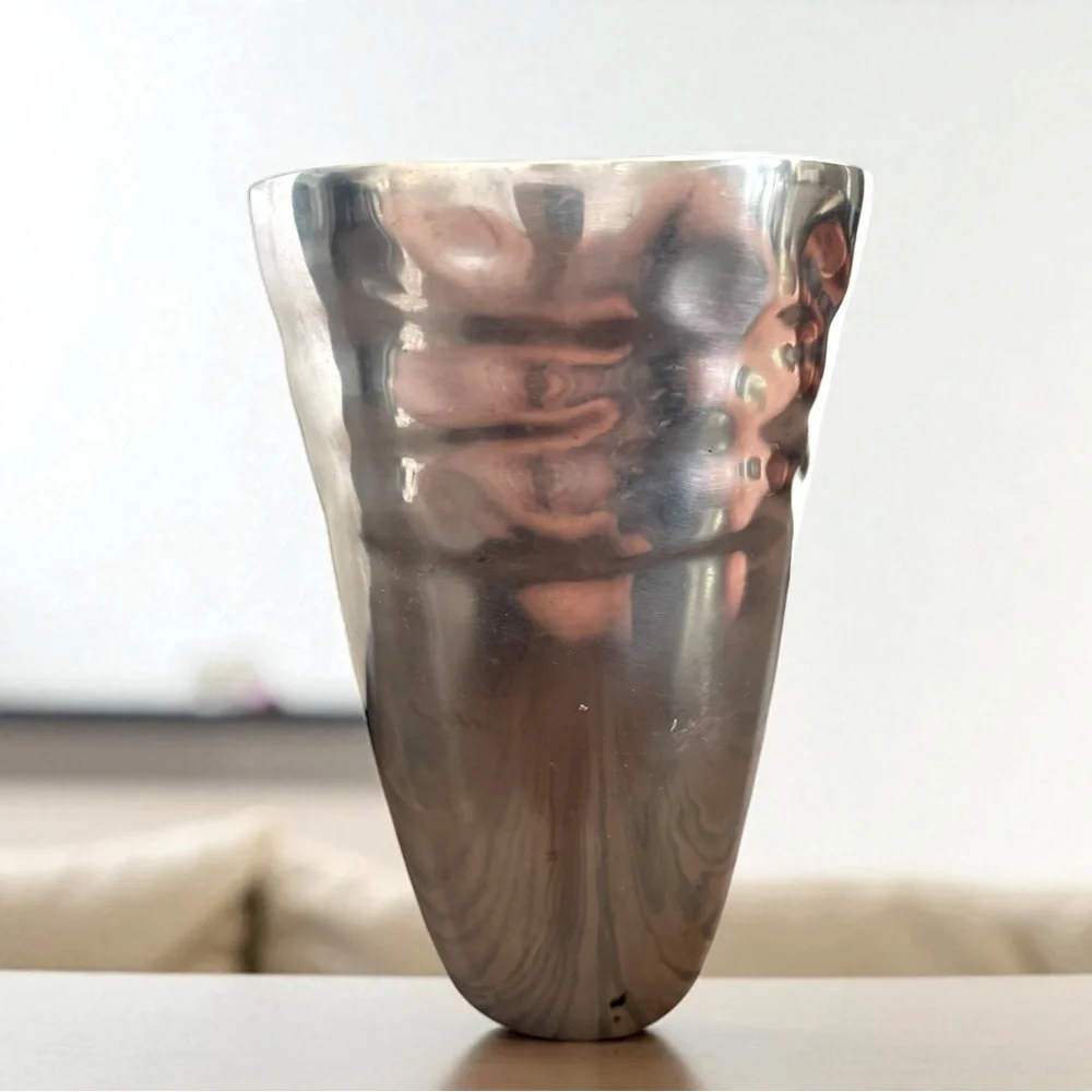 Pottery Barn Rippled Aluminum Vase